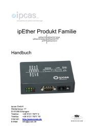 Handbuch zu ipEther232 dem Seriell-(RS232 ... - ipcas GmbH