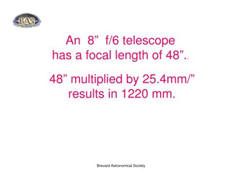 Understanding Eyepieces - the Brevard Astronomical Society