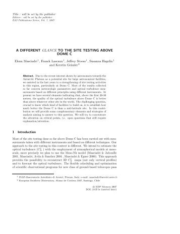 paper - ForOT Optical Turbulence Forecasts