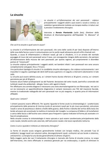 Intervista a Renato Piantanida, Direttore della Struttura di ...