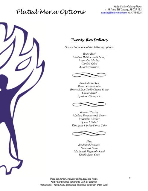 the Kerby Centre Catering Menu (pdf)