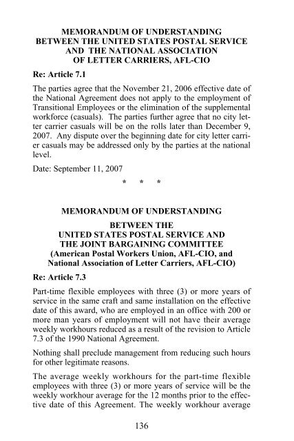 National Agreement 2006-2011 - NALC Branch 1100