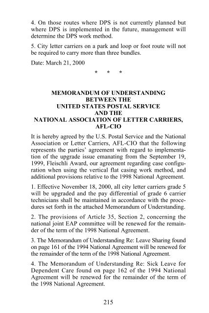 National Agreement 2006-2011 - NALC Branch 1100