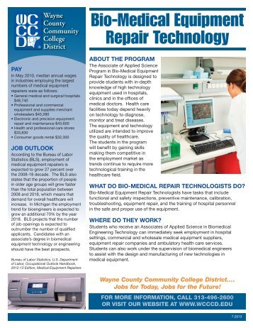 Bio-Medical Equipment Repair Technology - Wayne County ...