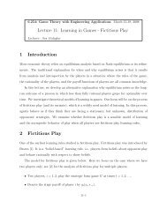 Lecture 11: Learning in Games - Fictitious Play 1 Introduction 2 ...