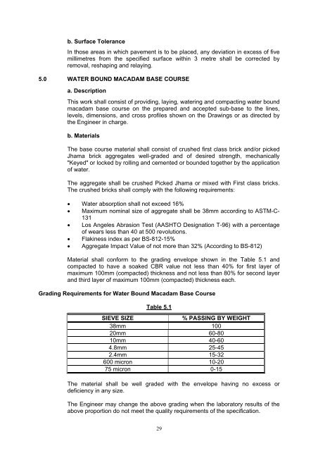 Pavement Design Catalogue - LGED