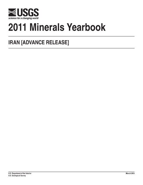 The Mineral Industry of Iran in 2011 (USGS) - Pars Times