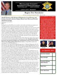 Region 2 Newsletter - Richland County Sheriff's Department