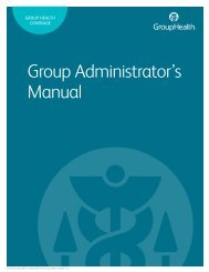Administrator's guide - Employers - Group Health Cooperative