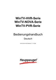 WinTV-HVR-Serie WinTV-NOVA-Serie WinTV-PVR ... - Hauppauge