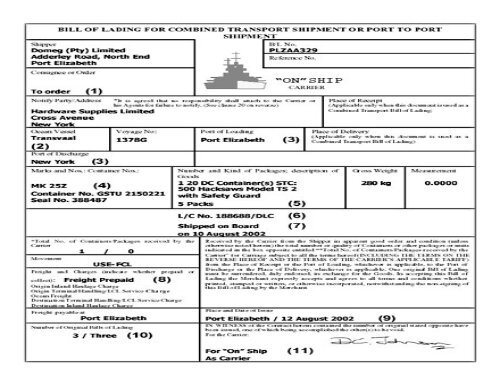 Proceedings of Arbitration