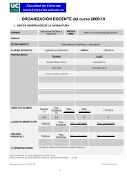 ORGANIZACIÓN DOCENTE del curso 2009-10