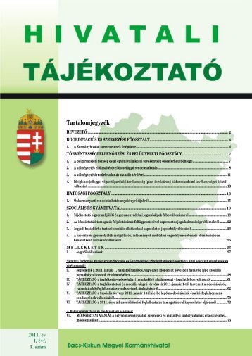 TartalomjegyzÃ©k - Kormanyhivatal.hu