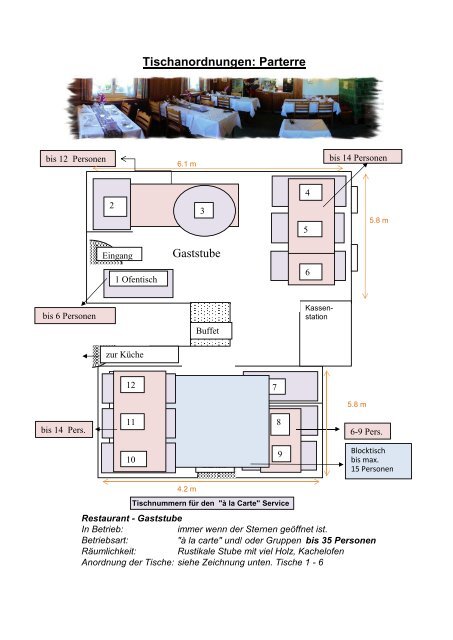 Tischplan (PDF) - Restaurant Sternen