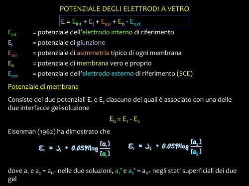 Potenziometria - Università degli Studi di Bari