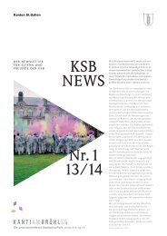 KSB NEWS Nr. 1 13/14 - Kantonsschule am BrÃ¼hl