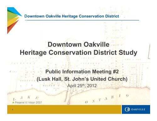 Downtown Oakville Heritage Conservation District Study Overview