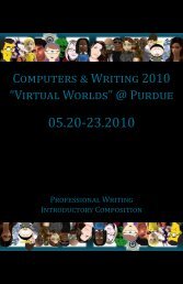 âVirtual Worldsâ @ Purdue - Computers and Writing