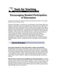 Encouraging Student Participation in Discussion