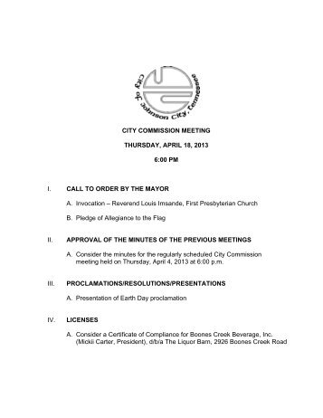 2013-04-18 City Commission Agenda.pdf - Johnson City