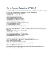 Syllabus - Academic Year 2011-12 - Department of Chemistry