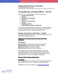 Chemotherapy and Side Effects â Part B - Cancer Care Nova Scotia