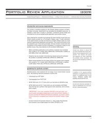 portfolio review application [2009] - College of Arts And Letters ...