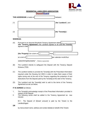 DepositGuard - Residential Landlords Association
