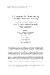 A Framework for Characterizing Children's Statistical Thinking