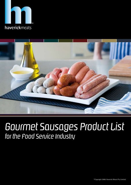Gourmet Sausages Product List for the Food ... - Haverick Meats