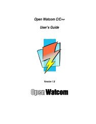 Open Watcom C/C++ User's Guide