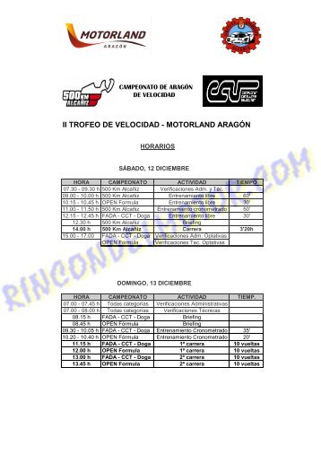 Descargar Horarios-Inscritos 2Âº Trofeo de Velocidad Motorland ...