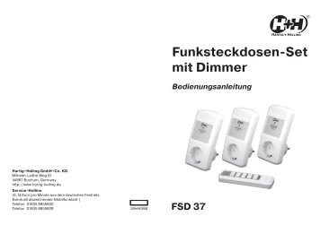 FSD 37 Funksteckdosen-Set mit  Dimmer - Hartig + Helling GmbH ...