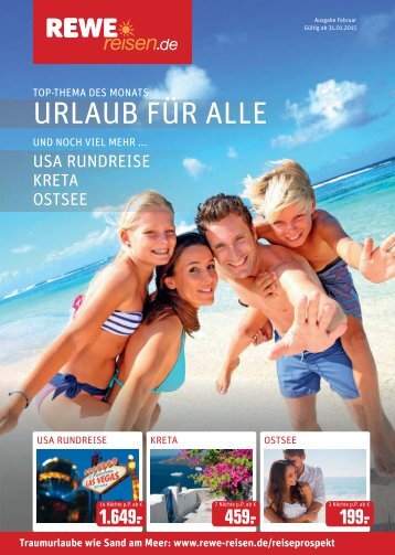 Reiseprospekt REWE Reisen Februar 2015