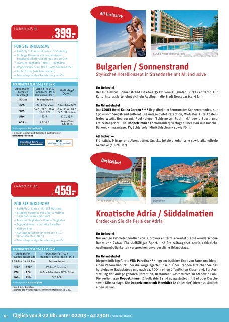 Reiseprospekt REWE Reisen Februar 2015