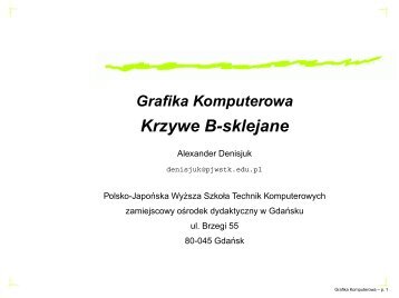 Krzywe i powierzchnie B-sklejene - pjwstk