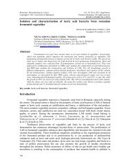 Isolation and characterization of lactic acid bacteria ... - Rombio.eu