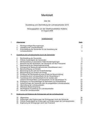 Gemeindemerkblatt Magazine