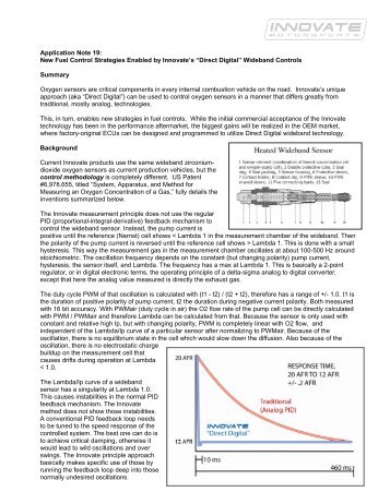 "Direct Digital" Wideband Technology Summary - Innovate Motorsports