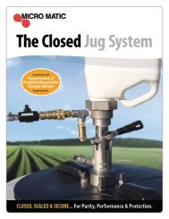 The Closed Jug System - Micro Matic USA