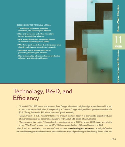 Technology, R&D, and Efficiency - McGraw-Hill Higher Education