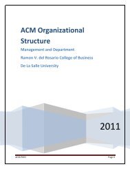 ACM Organizational Structure - De La Salle University