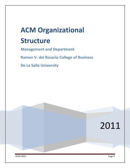 ACM Organizational Structure - De La Salle University