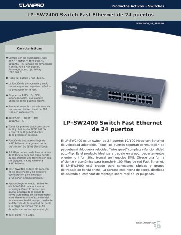 LP-SW2400 Switch Fast Ethernet de 24 puertos - LanPro