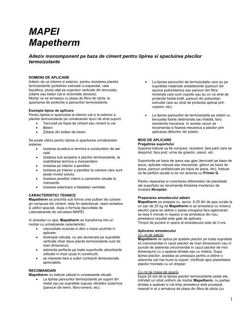 MAPEI Mapetherm - Dedeman