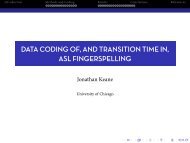 Data coding of, and transition time in, ASL ... - Jonathan Keane