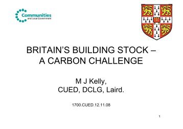 britain's building stock - Low Carbon Materials Processing