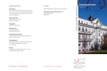 Psychogeriatrie - Tagesklinik - HÃ´pital du Valais