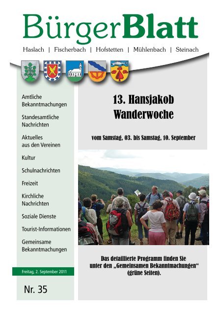 13. Hansjakob Wanderwoche - Haslach