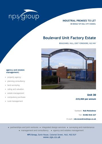 Boulevard Unit Factory Estate - NPS